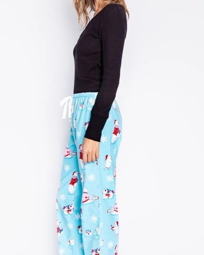 Aqua $|& PJ Salvage Teacher's Pet Flannel Pant - Hanger Front