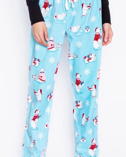 Aqua $|& PJ Salvage Teacher's Pet Flannel Pant - VOF Detail