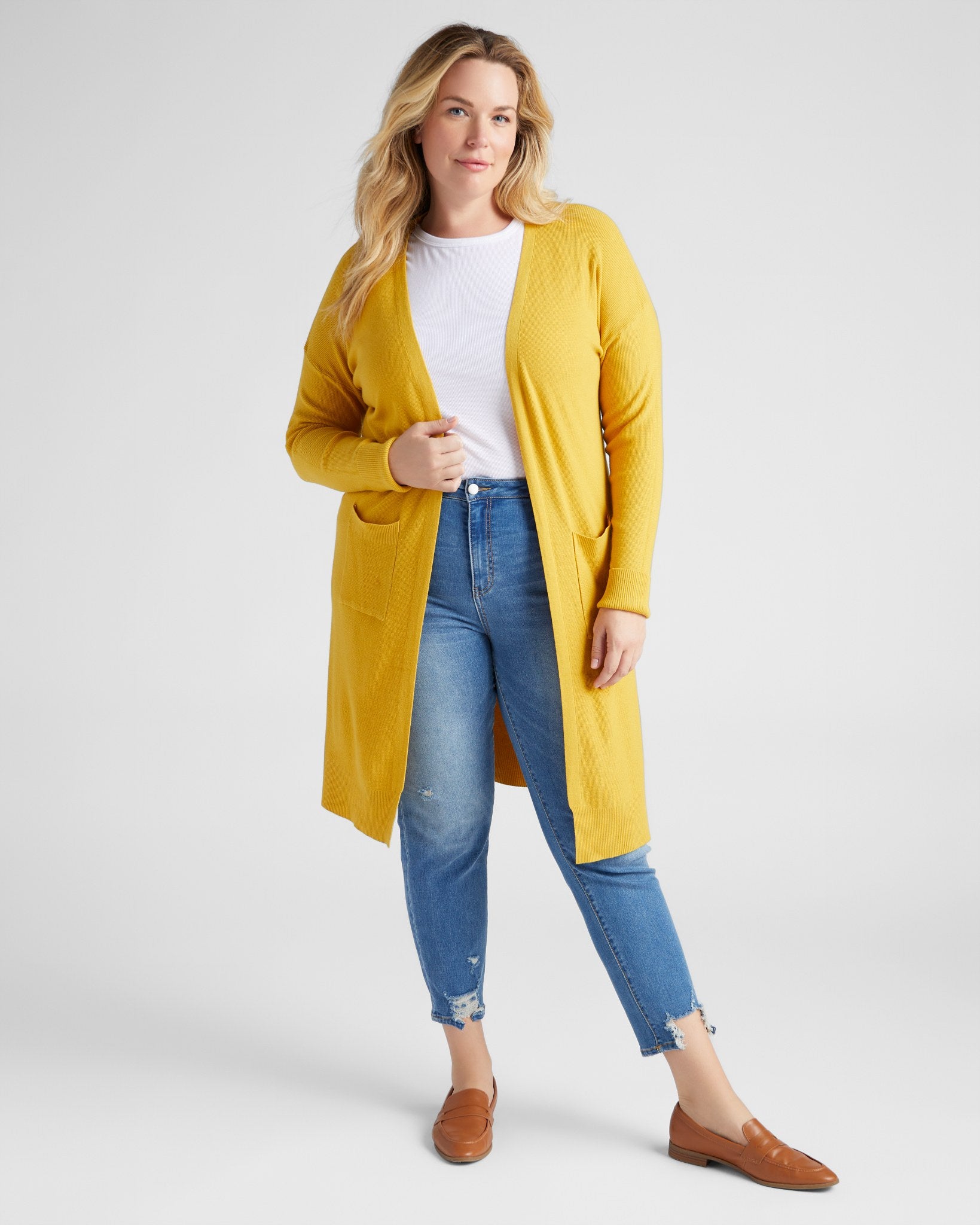 Dandelion $|& Tea N Rose Soft Touch Sweater Cardigan - SOF Front