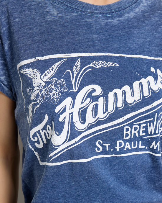Navy $|& Recycled Karma Miller Hamm's Brewing Graphic Tee - SOF Full Front