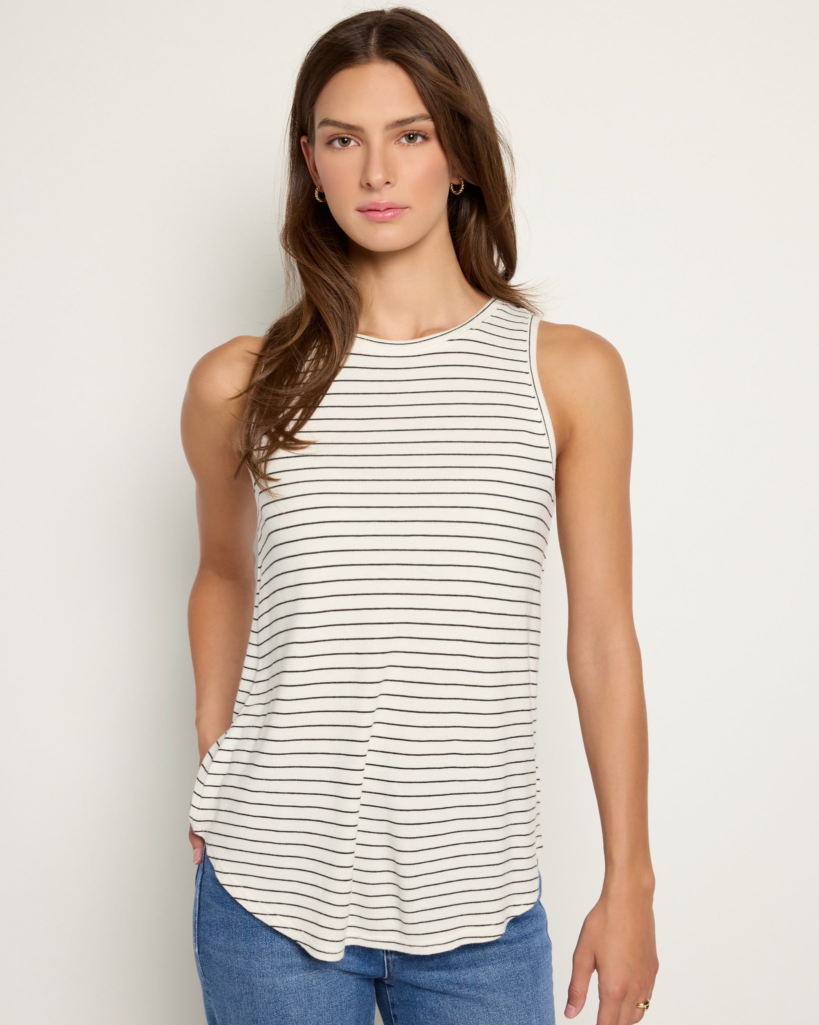 Noir Stripe $|& Thread & Supply Sinclair Stripe Tank - SOF Front