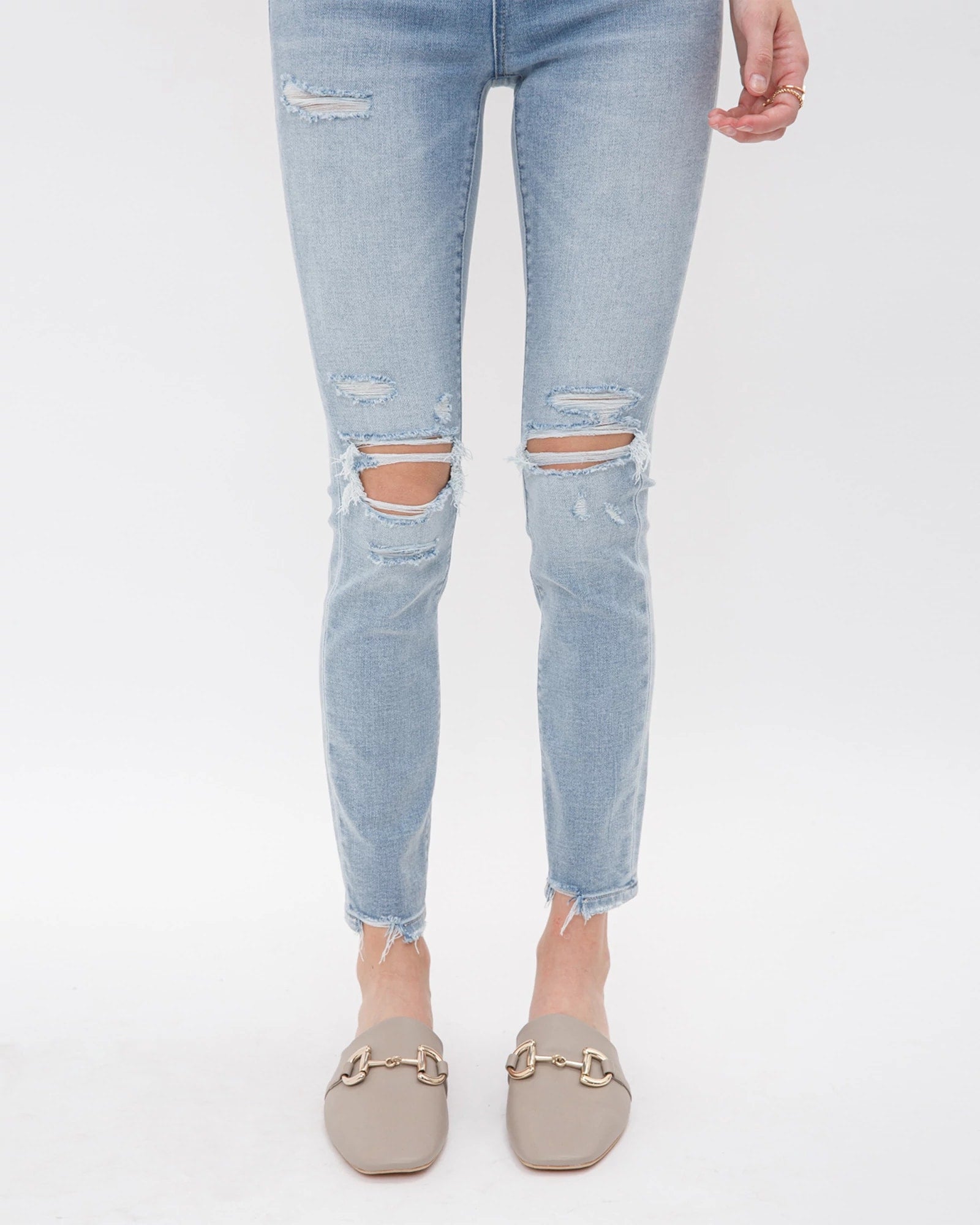 Sagarejo $|& Mica Denim High Rise Skinny Jeans - VOF Detail