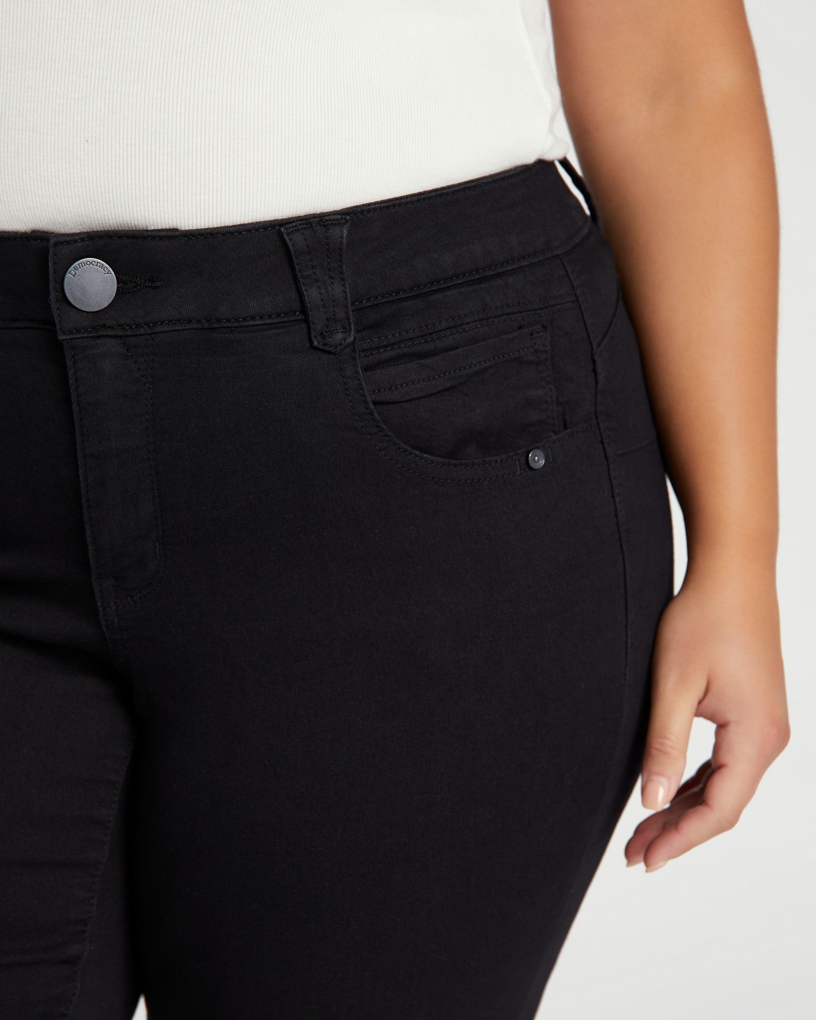 Black $|& Democracy Absolution Ankle Skimmer Jeans - SOF Detail
