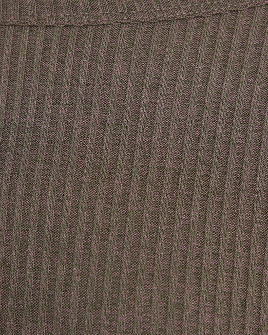 Brown $|& W. by Wantable Hacci Ribbed Long Dolman Sleeve Top - SOF Detail