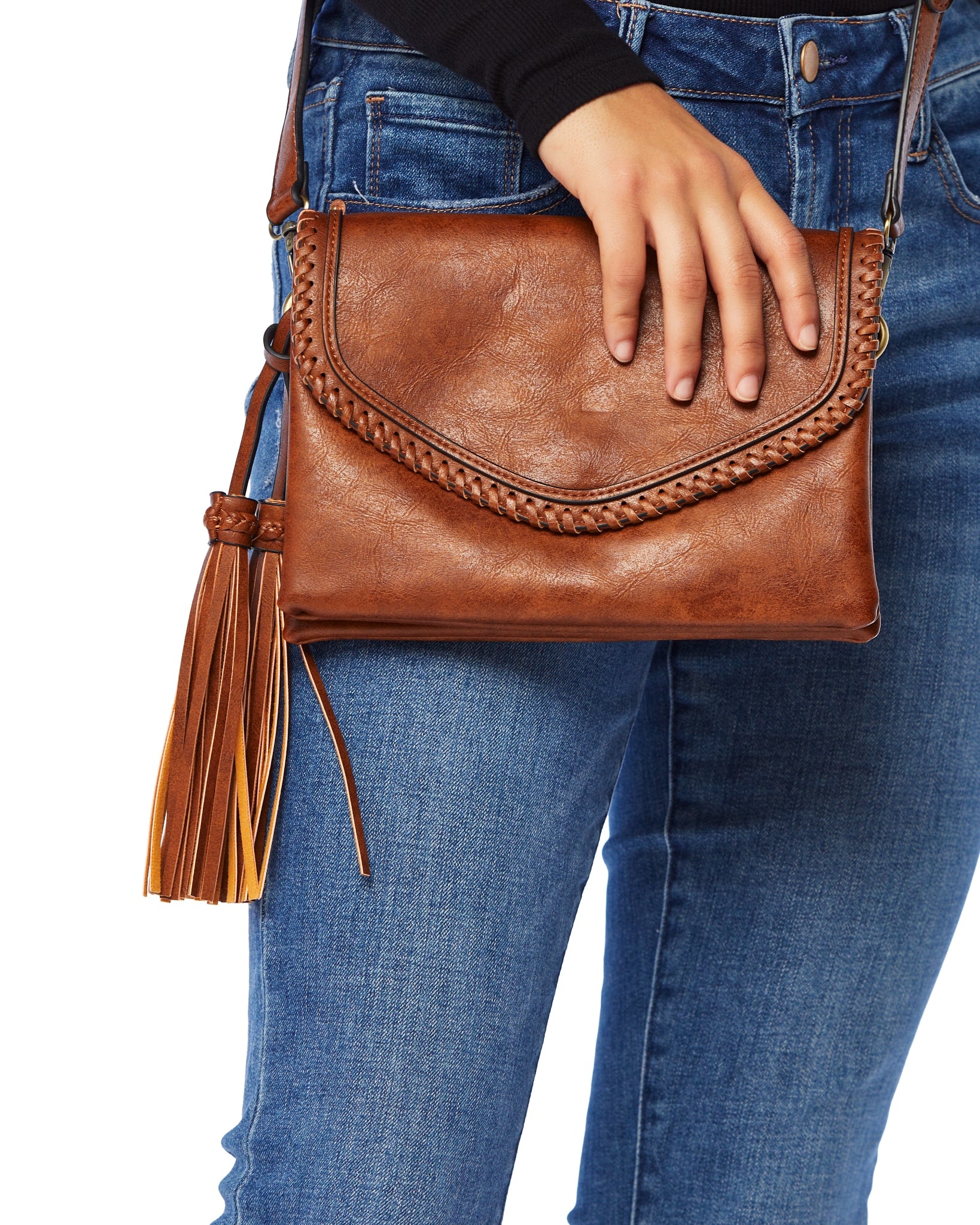 Brown $|& Jen & Co. Sloane Crossbody - SOF Detail