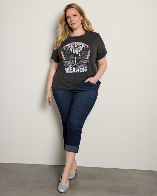 Charcoal $|& Polagram Never Stop Dreaming Graphic Tee - UGC On Fig