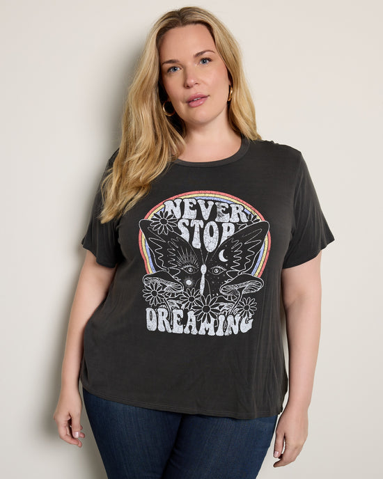 Charcoal $|& Polagram Never Stop Dreaming Graphic Tee - SOF Front