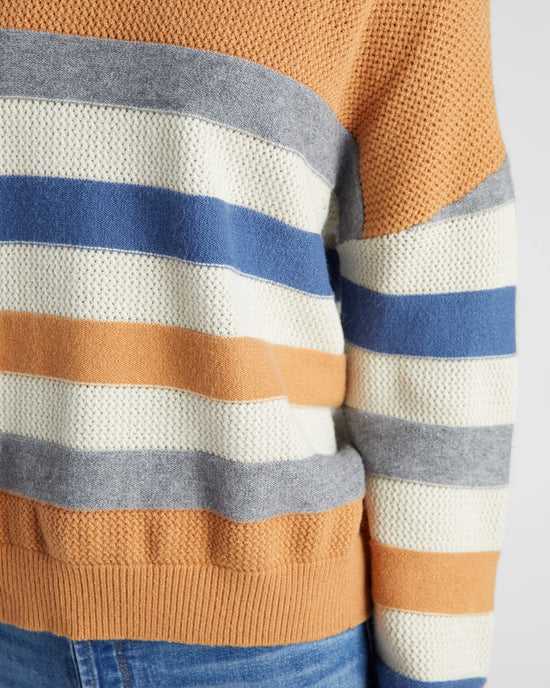 Blue Multi $|& ACOA Multi Color Stripe Sweater - SOF Detail
