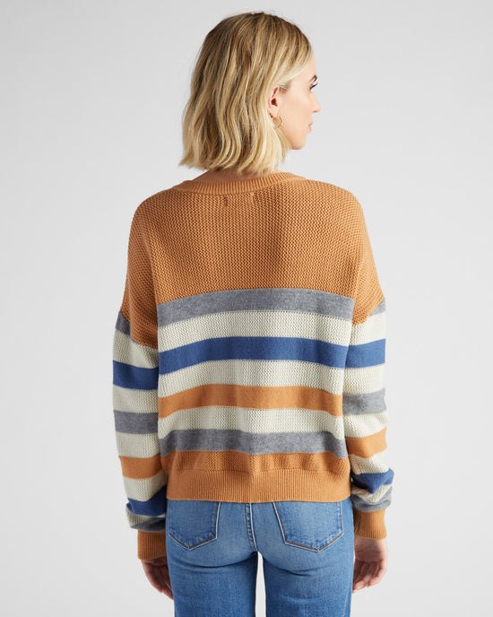 Blue Multi $|& ACOA Multi Color Stripe Sweater - SOF Back