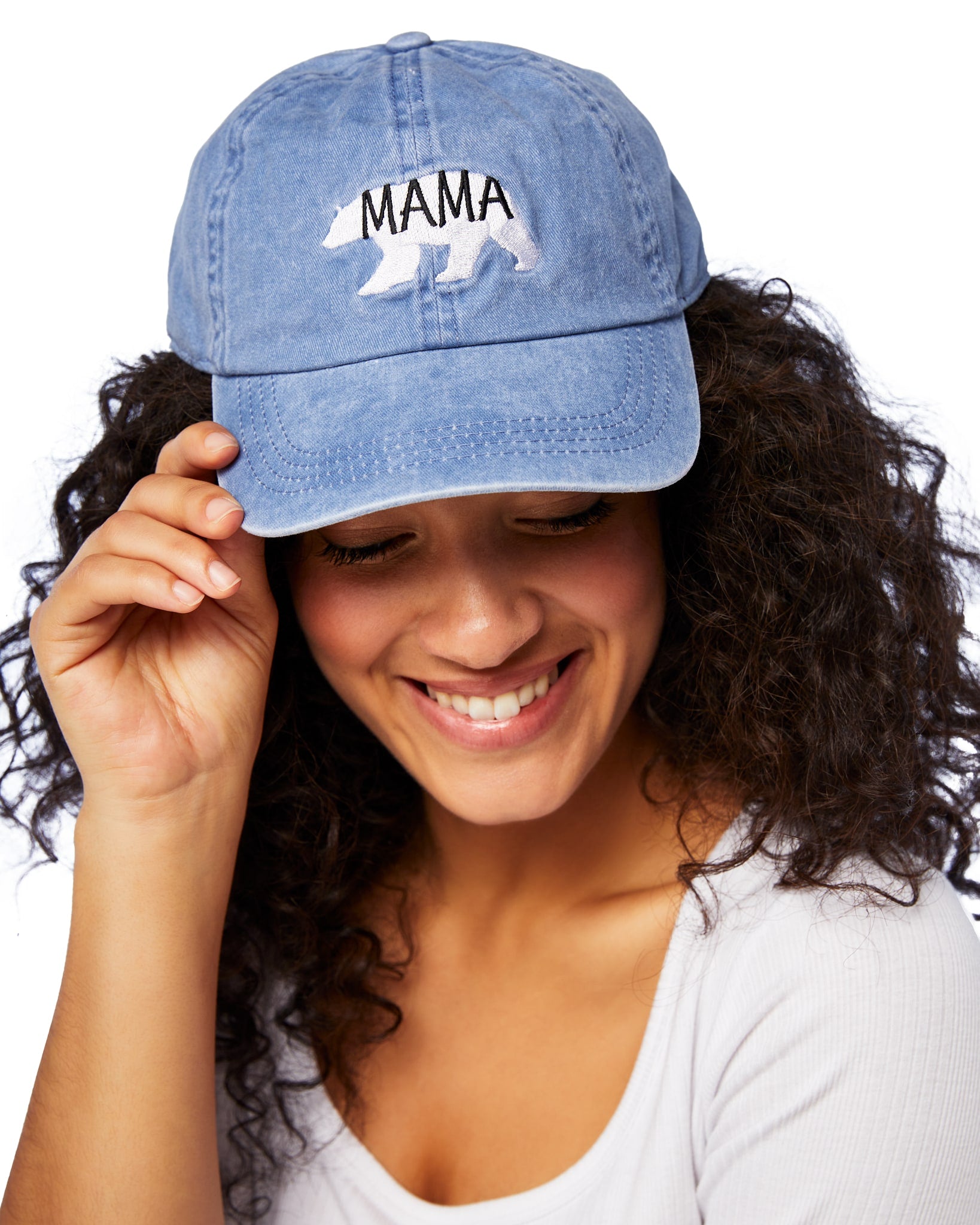 Denim Blue $|& David & Young Mama Bear Baseball Hat - SOF Detail