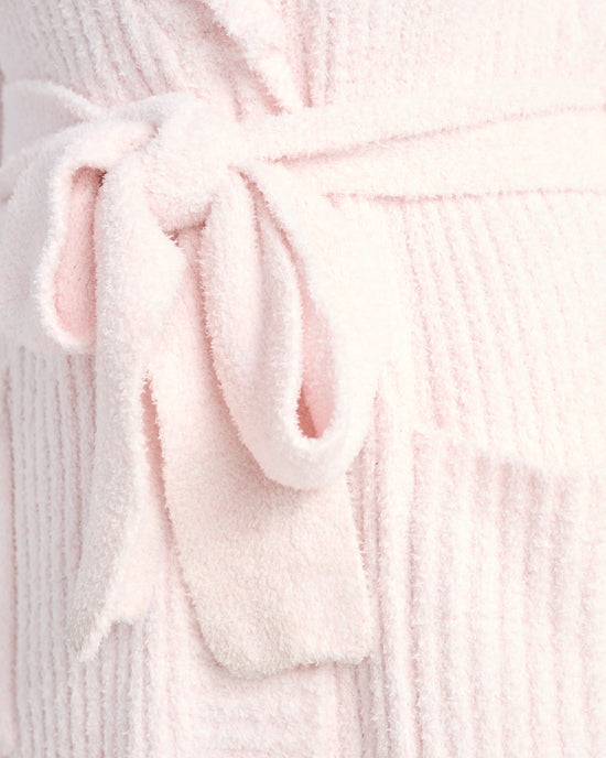 Heather Blush Pink $|& Softies Marshmallow Ribbed Robe - SOF Side