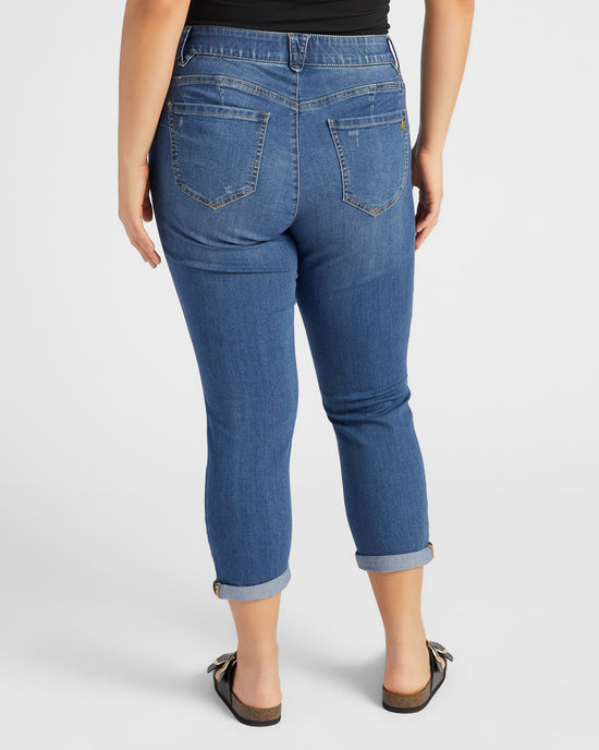 Blue $|& Democracy Absolution Cuffed Ankle Skimmer Jeans - SOF Back