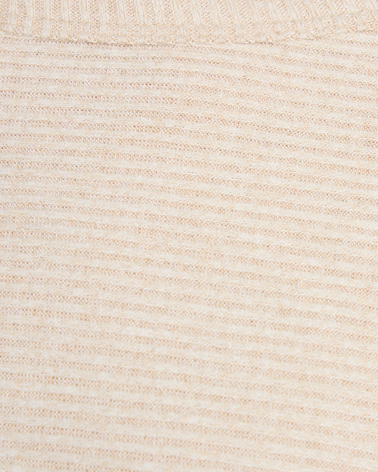Oatmeal $|& W. by Wantable Brushed Ribbed Intermingle Dolman Top - SOF Detail