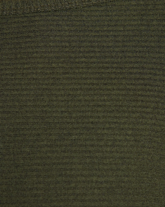 Olive $|& W. by Wantable Brushed Ribbed Intermingle Dolman Top - SOF Detail