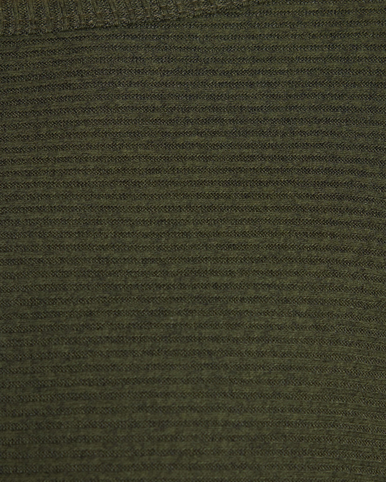 Olive $|& W. by Wantable Brushed Ribbed Intermingle Dolman Top - SOF Detail