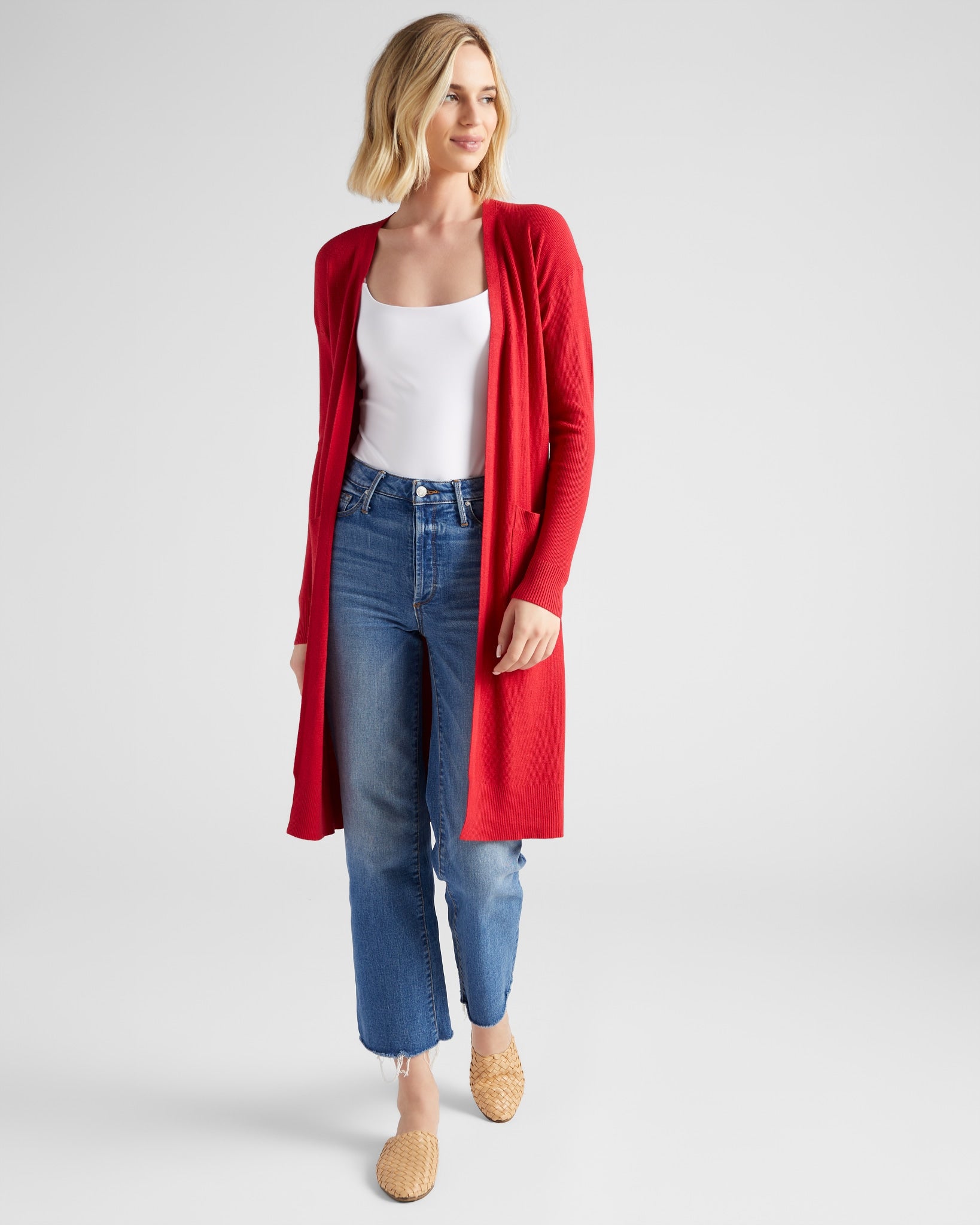 Garnet $|& Tea N Rose Soft Touch Sweater Cardigan - SOF Front