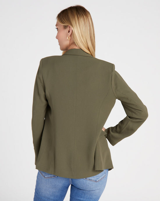 Olive $|& Skies Are Blue Boyfriend Blazer - SOF Back