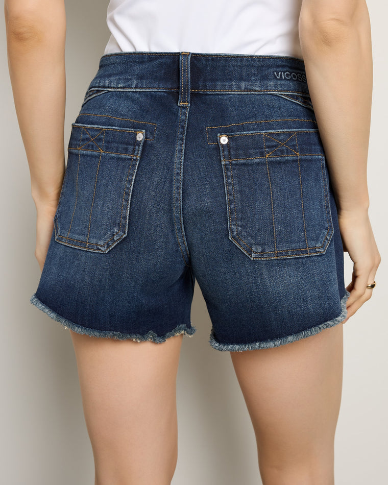 Dark Wash $|& Vigoss Mid Rise Short - SOF Back