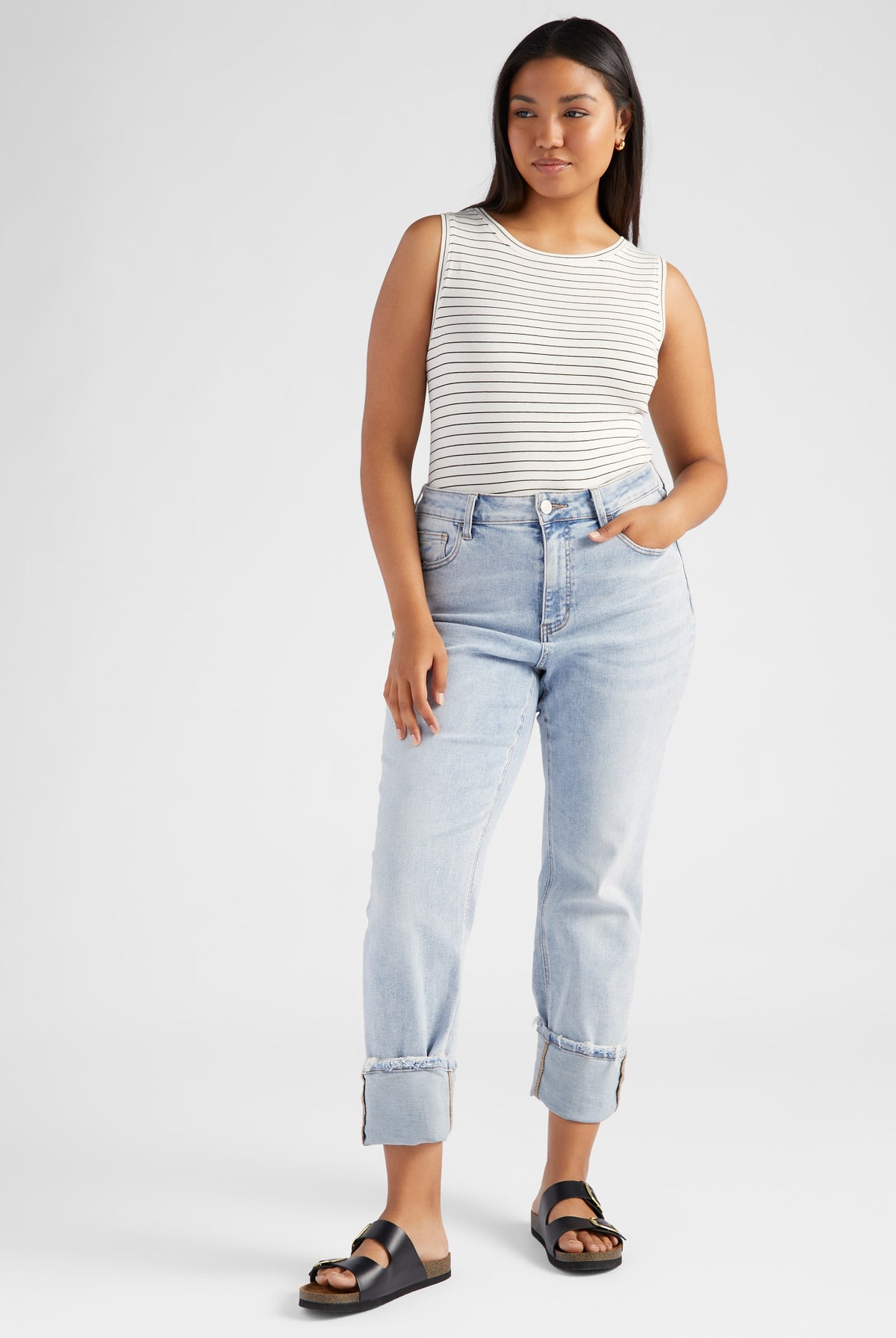 Noir Stripe $|& Thread & Supply Sinclair Stripe Tank - SOF Full Front