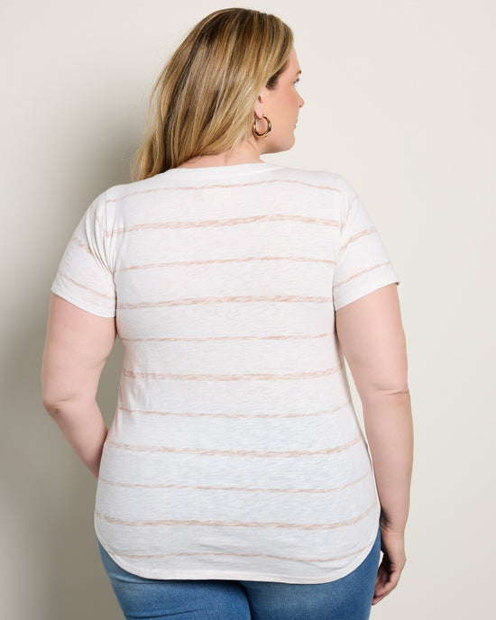 Sandstone Stripe $|& Thread & Supply Amelia Stripe Tee - SOF Back