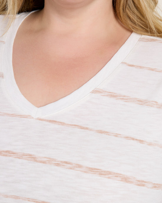 Sandstone Stripe $|& Thread & Supply Amelia Stripe Tee - SOF Full Front