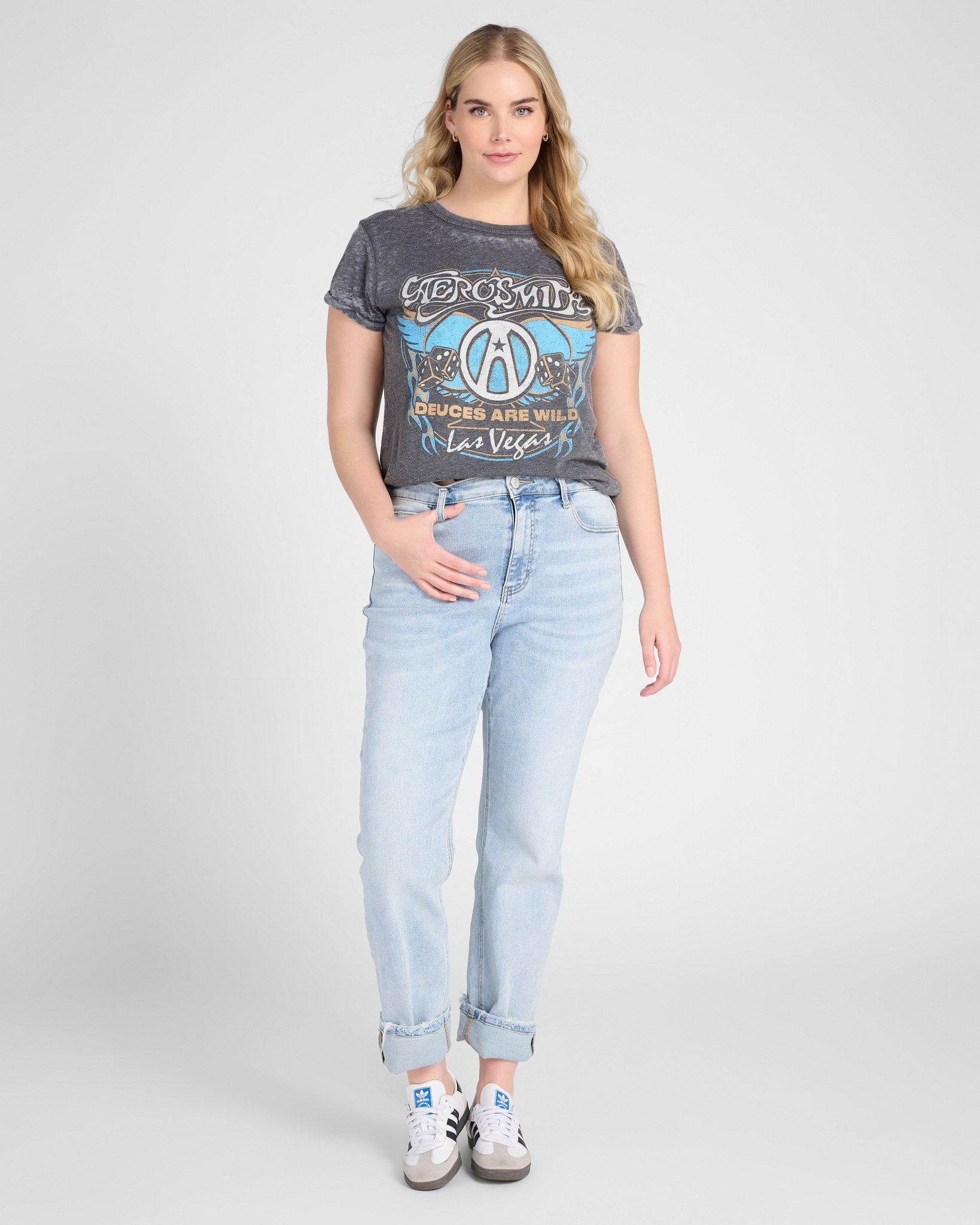 Black $|& Recycled Karma Aerosmith Graphic Tee - SOF Full Front