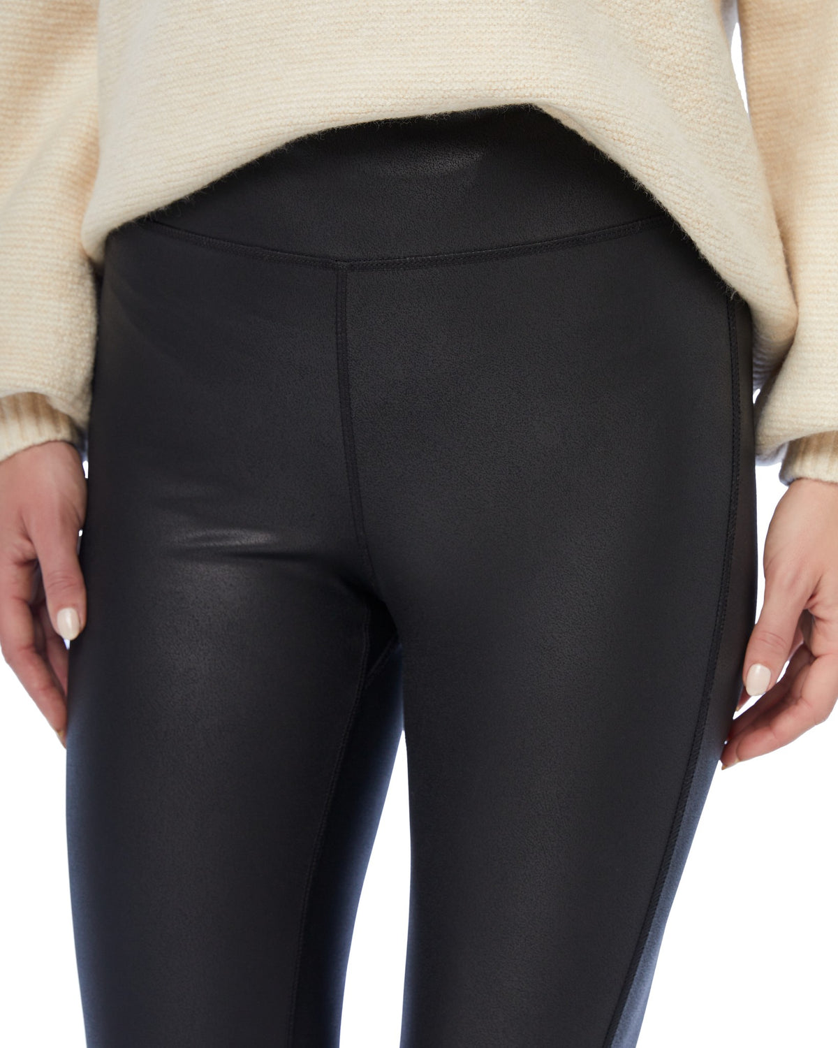 Black $|& Thread & Supply Ava Vegan Leather Legging - SOF Detail