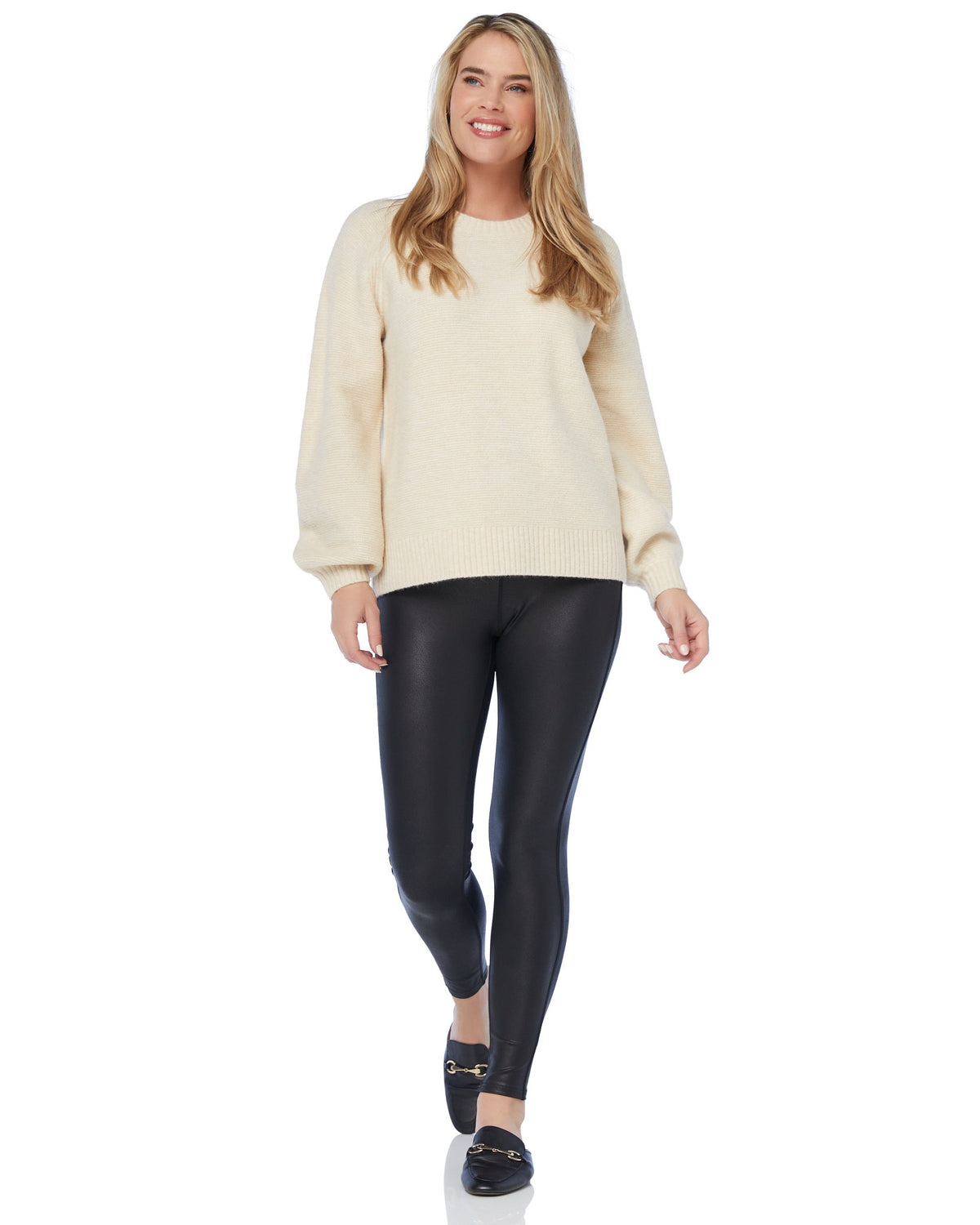 Black $|& Thread & Supply Ava Vegan Leather Legging - SOF Full Front