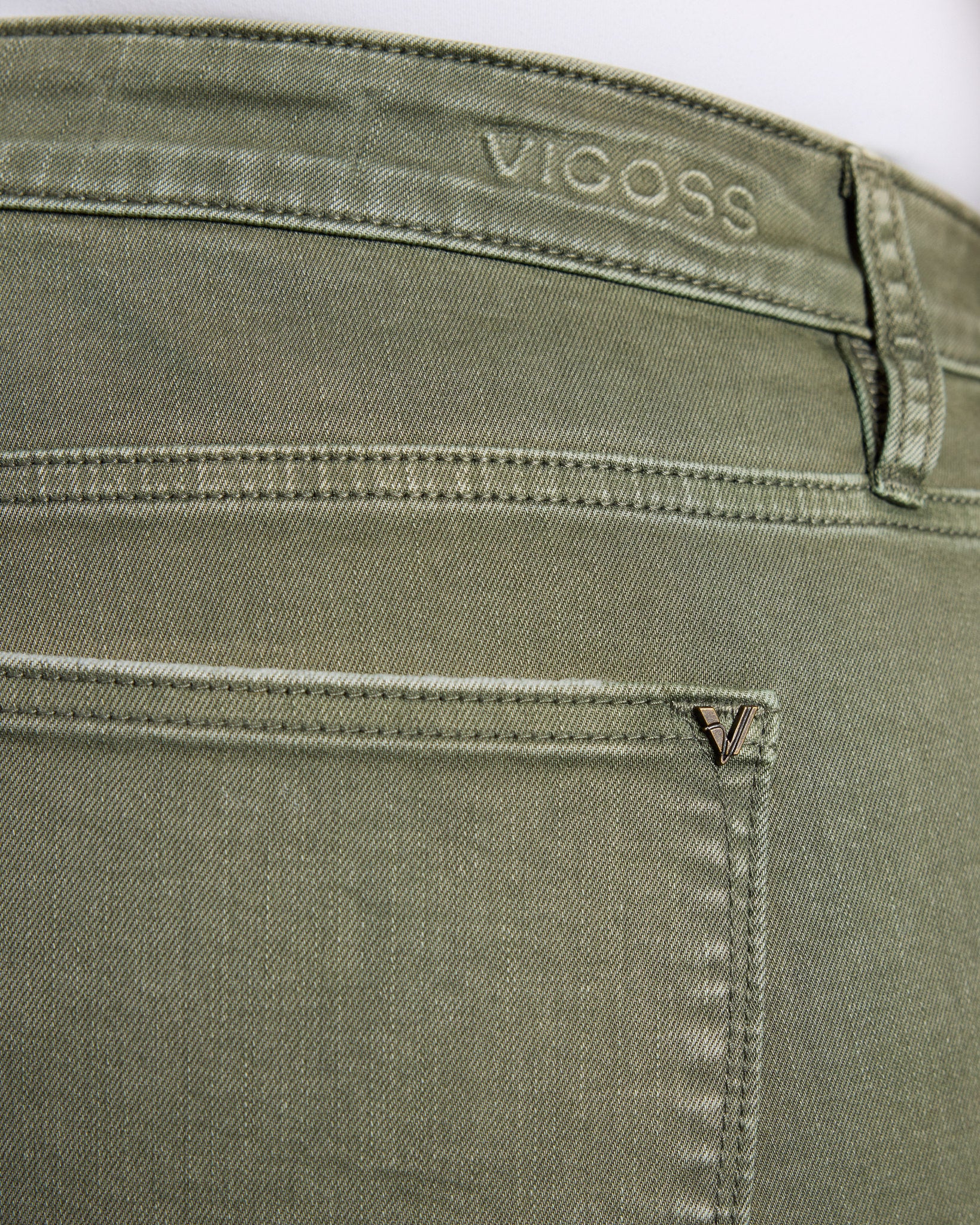 Light Olive $|& Vigoss Marley Mid Rise Cargo Short - SOF Full Front