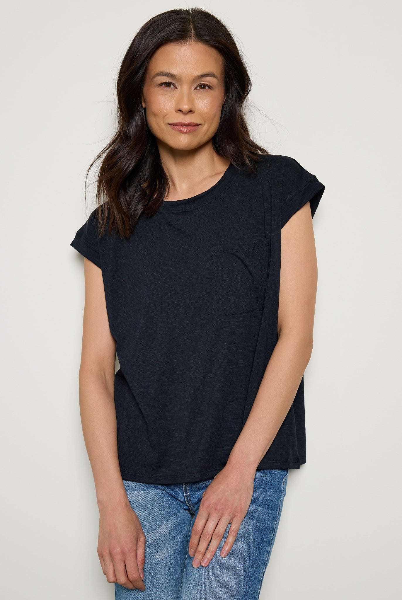 Black $|& SEAS Merrit Island Short Sleeve Tee - SOF Front