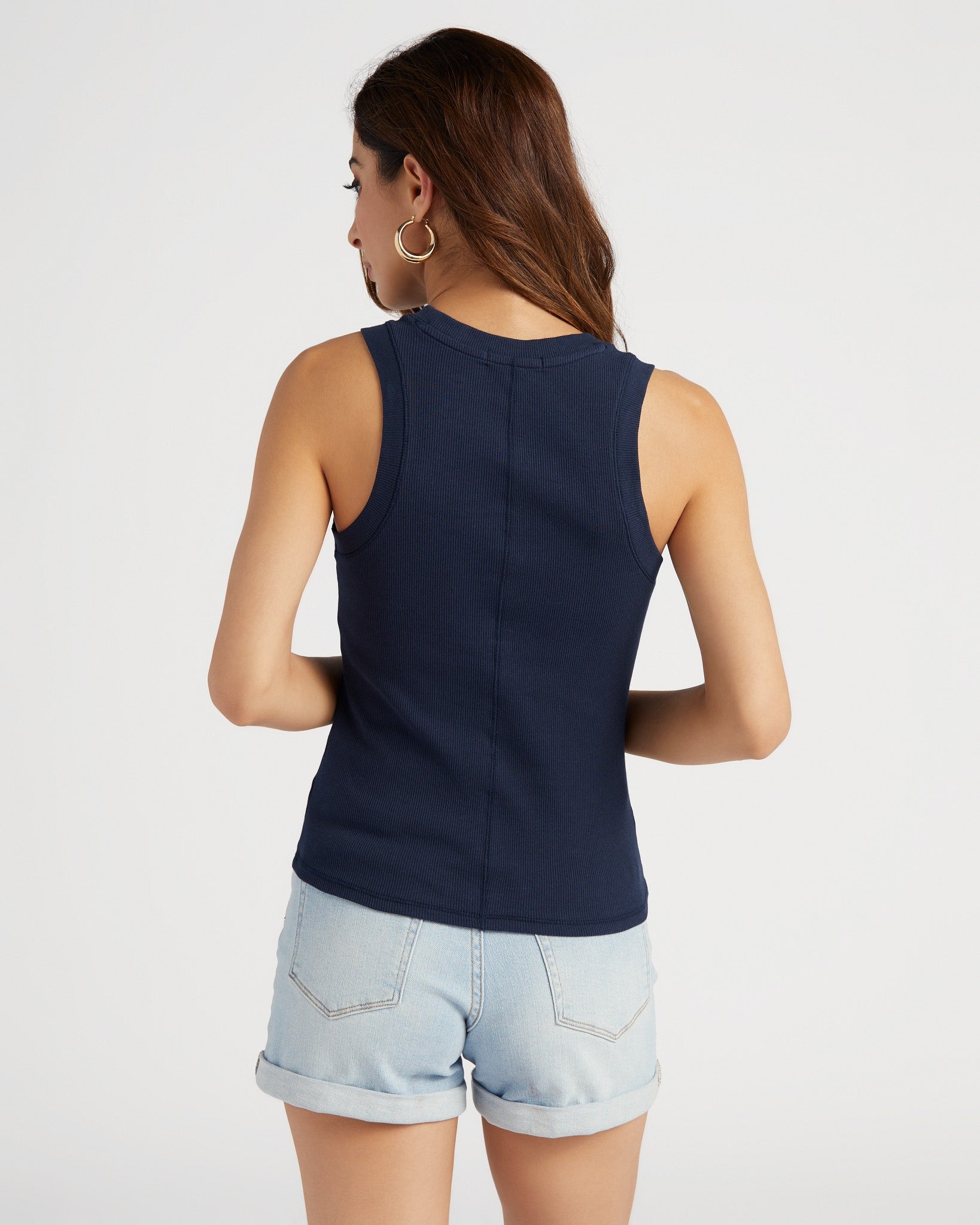 Captain Navy $|& Z Supply Sirena Ribbed Tank - SOF Back