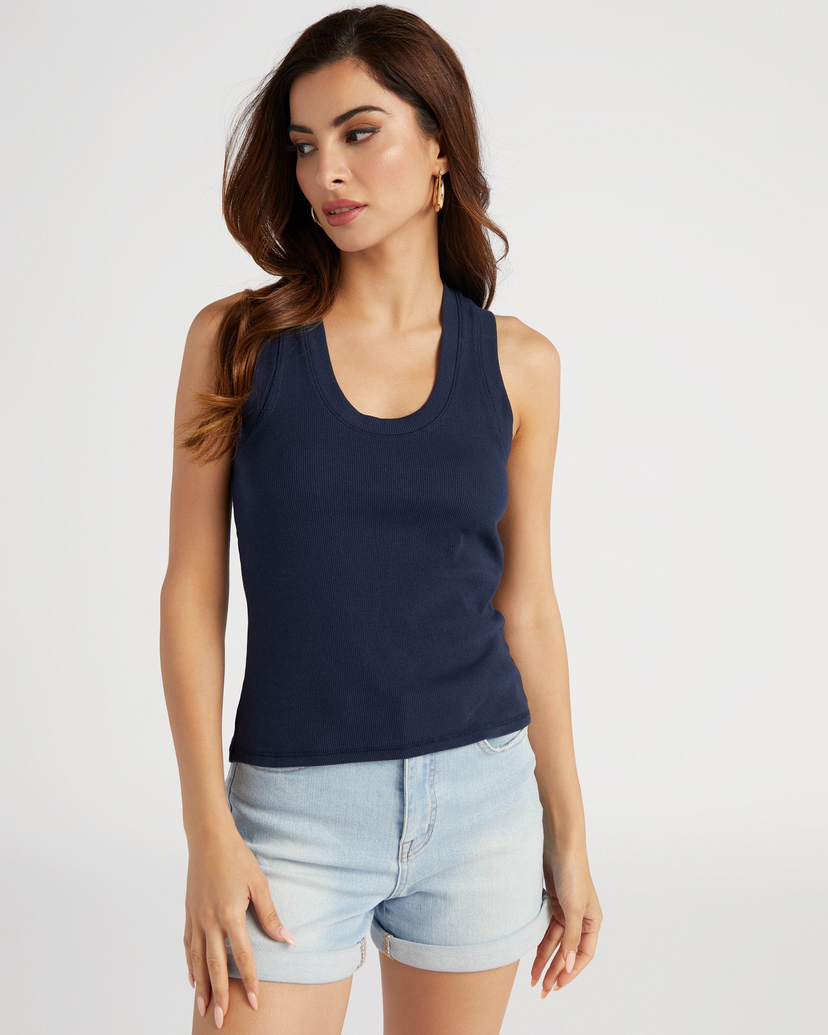 Captain Navy $|& Z Supply Sirena Ribbed Tank - SOF Front