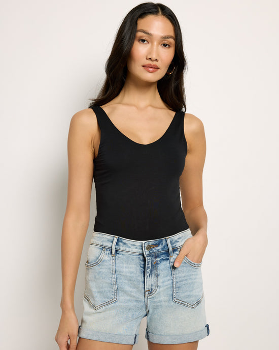 Black $|& Z Supply Highland Body Suit - SOF Front