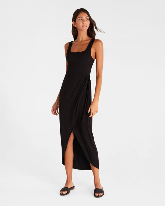 Black $|& Z Supply Dreamland Sarong Dress - VOF Detail