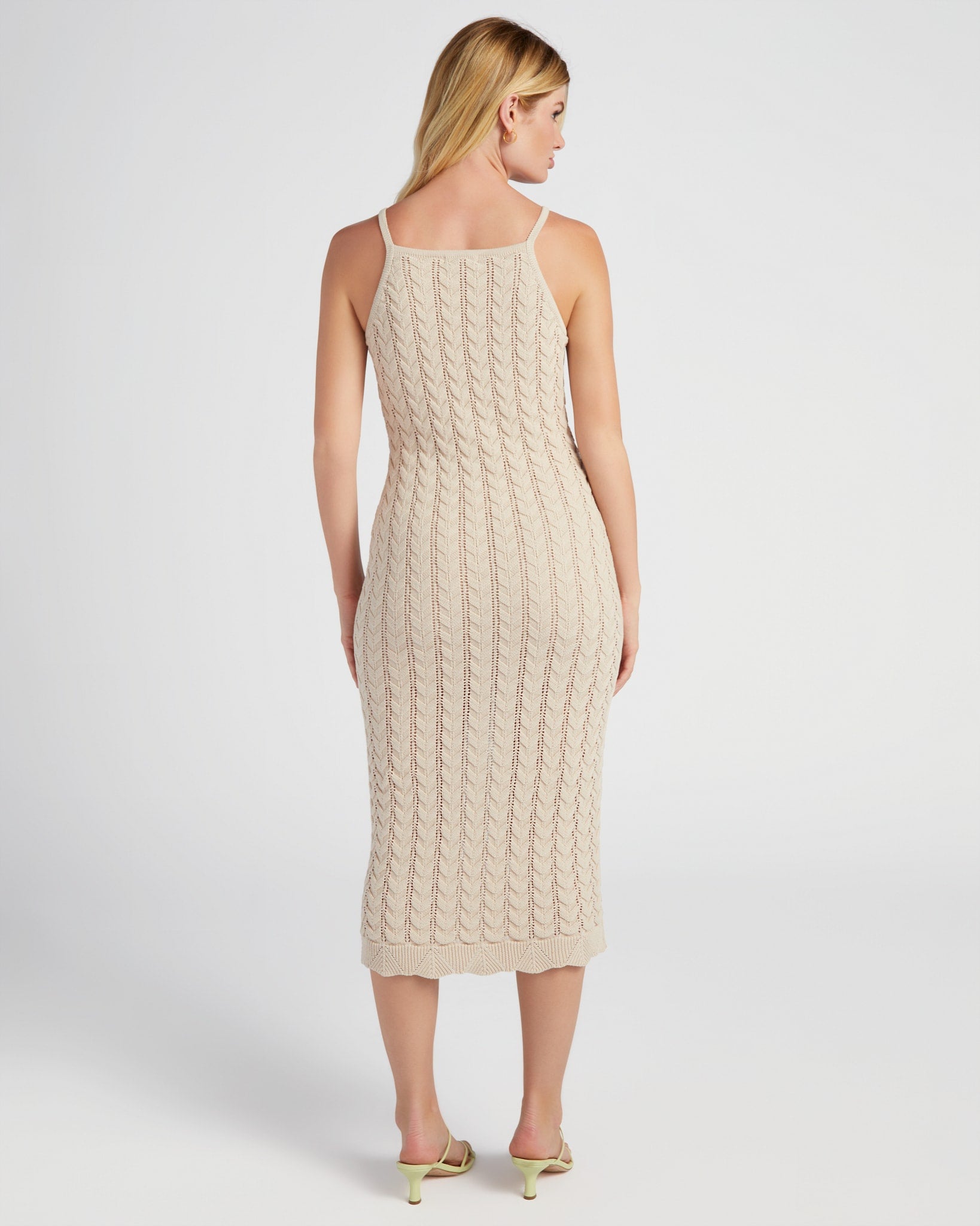 Natural $|& Z Supply Camille Crochet Midi Dress - SOF Back