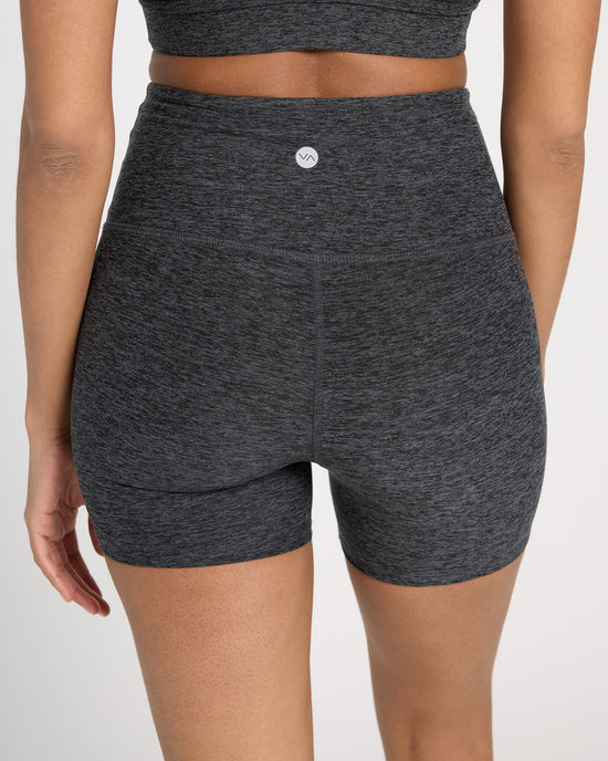 Heather Charcoal $|& Interval Spacedye Bike Short - SOF Back
