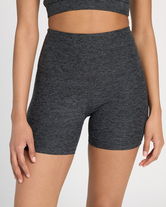 Heather Charcoal $|& Interval Spacedye Bike Short - SOF Front