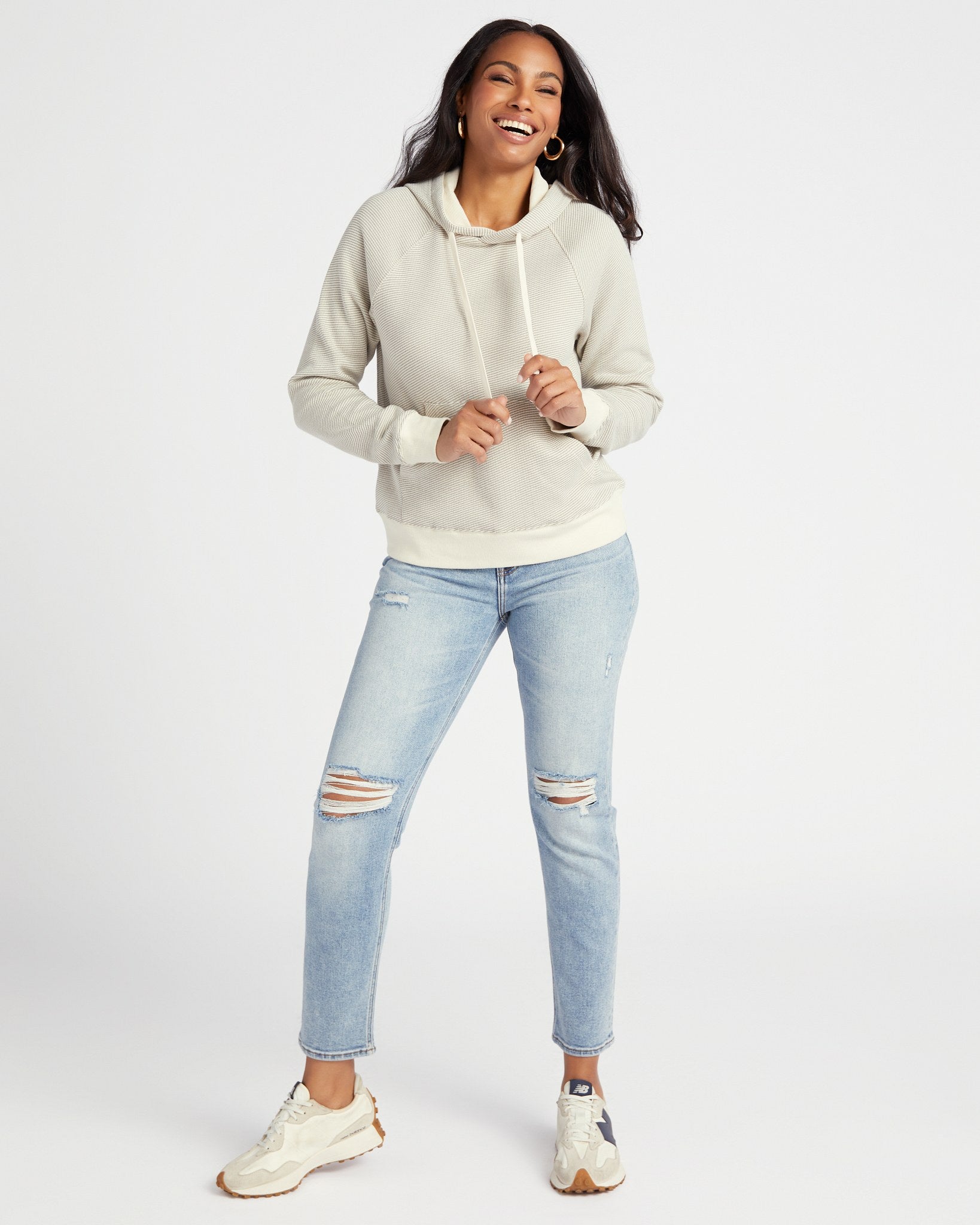 Grey $|& Thread & Supply Micah Hoodie - SOF Full Front
