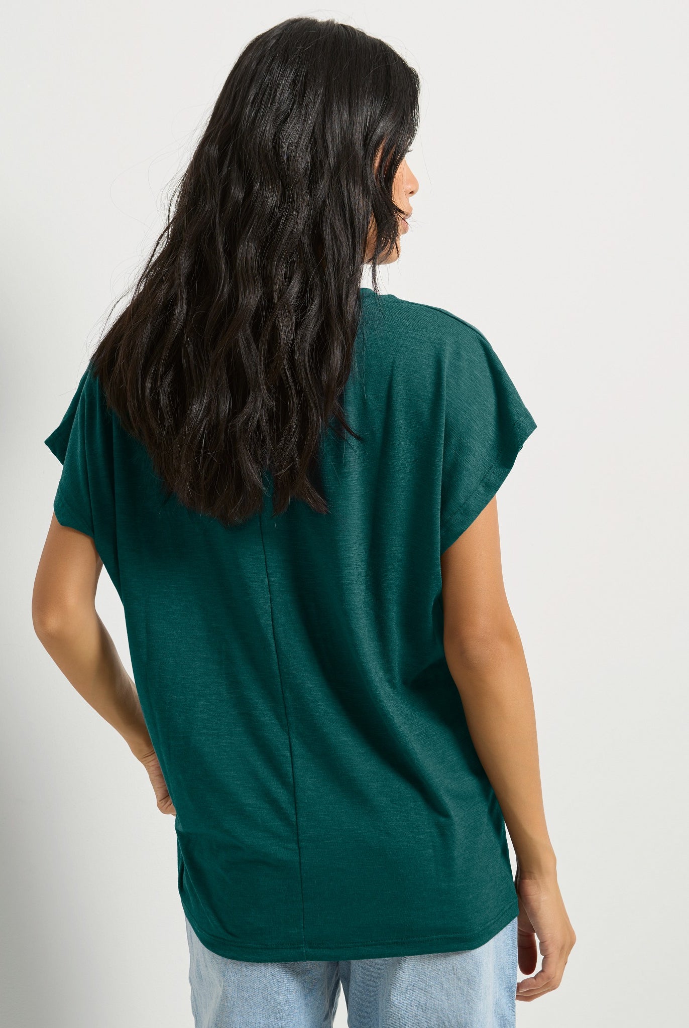 Hunter Green $|& SEAS SoCal Short Sleeved Top - SOF Back
