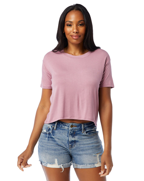 Dusty Orchid $|& 78 & Sunny Slinky Newport Cropped Tee - SOF Front