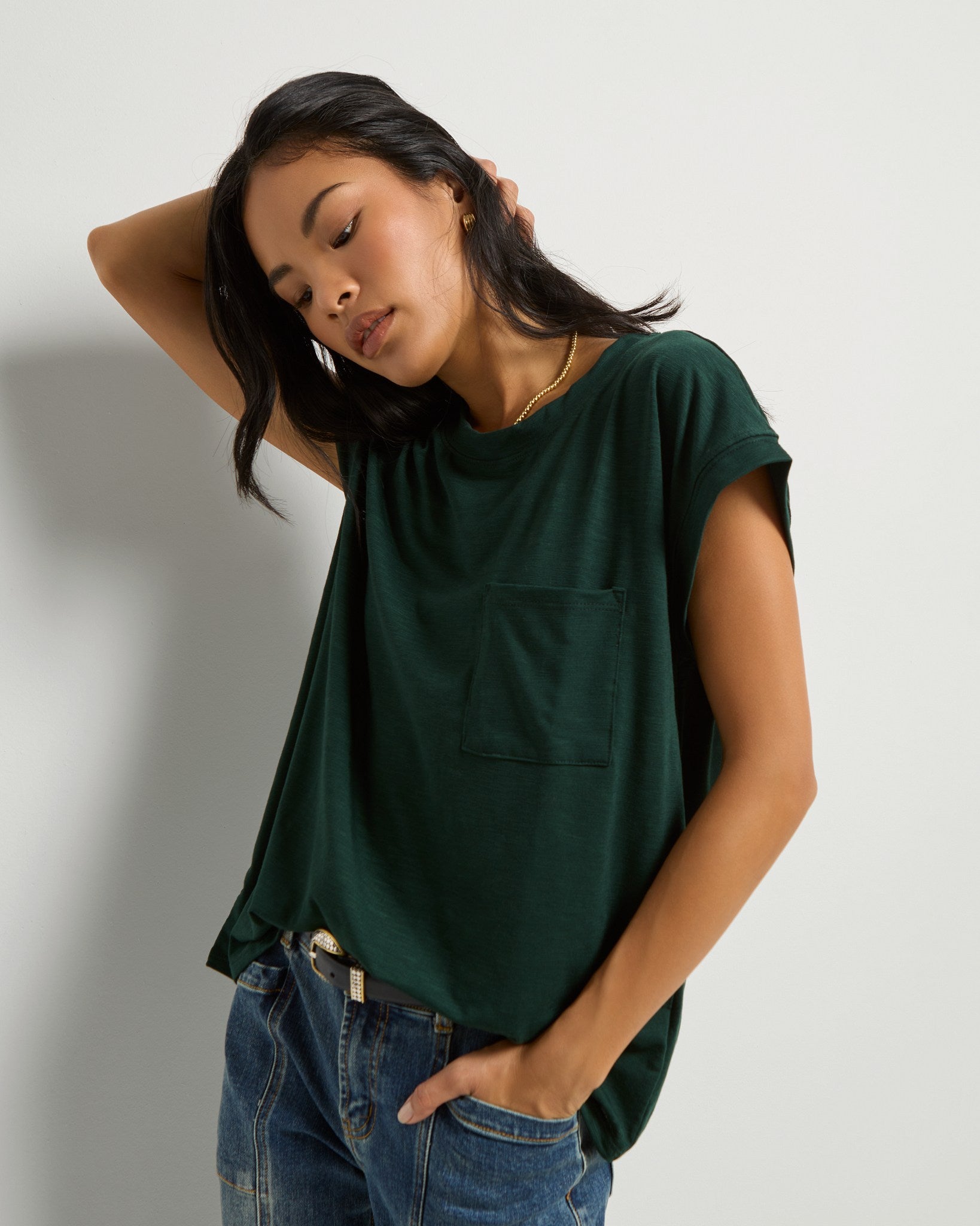 Hunter Green $|& SEAS Merrit Island Short Sleeve Tee - VOF Front