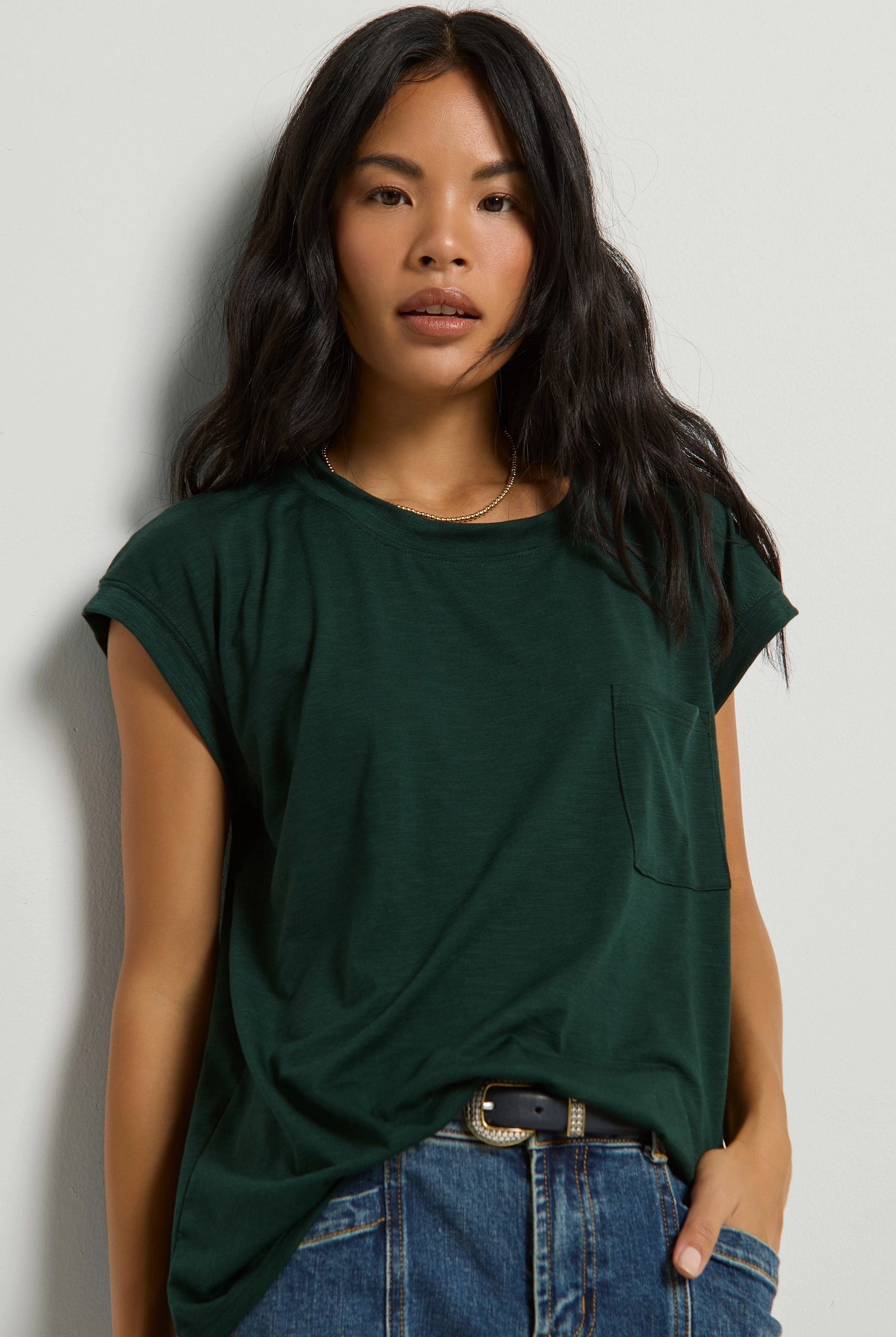 Hunter Green $|& SEAS Merrit Island Short Sleeve Tee - SOF Front