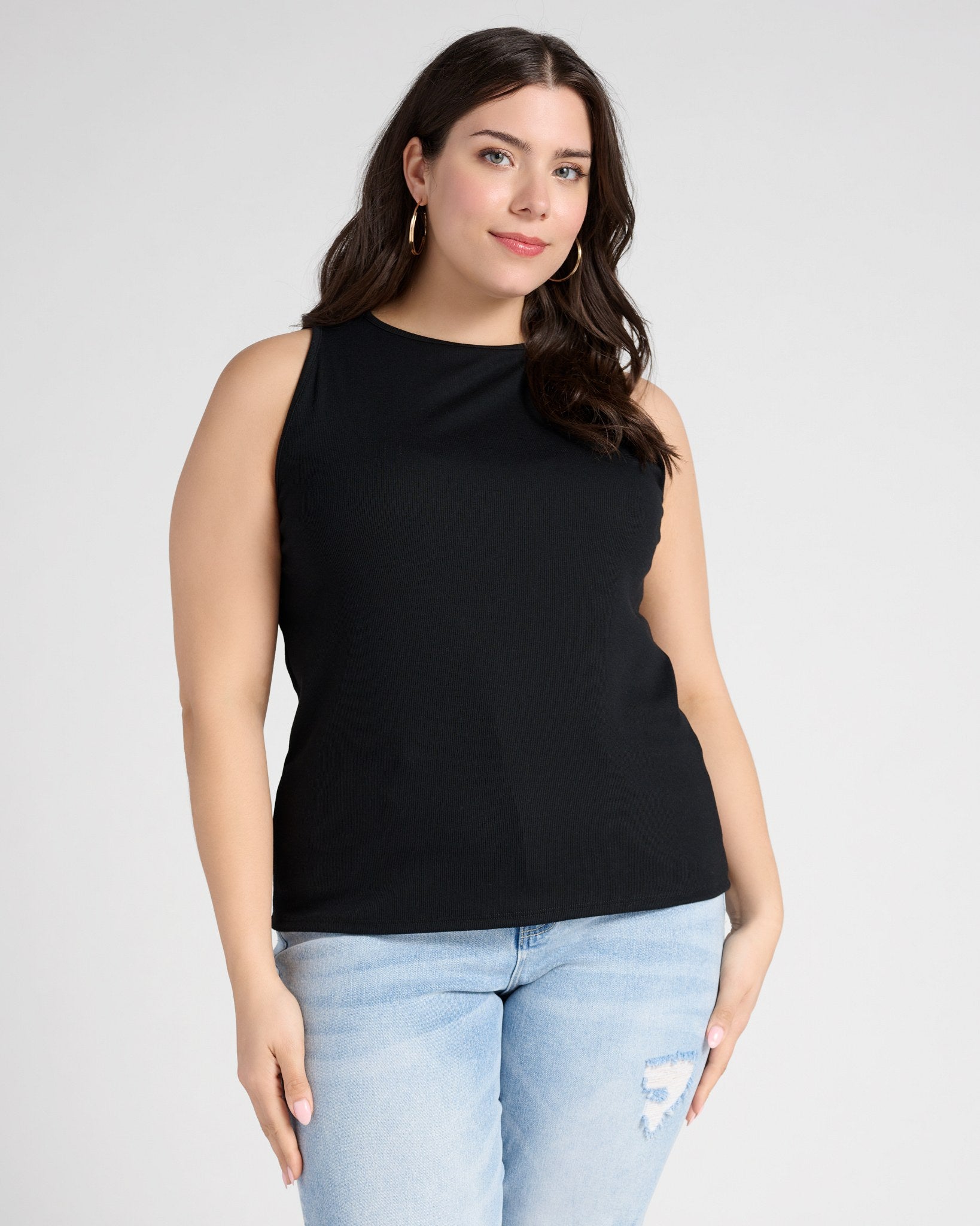 Black $|& SEAS Boat Neck Tank - SOF Front
