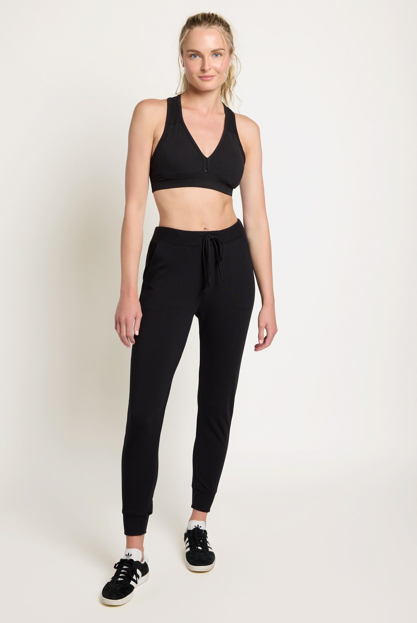 Black $|& Interval Crescent Joggers - UGC On Fig