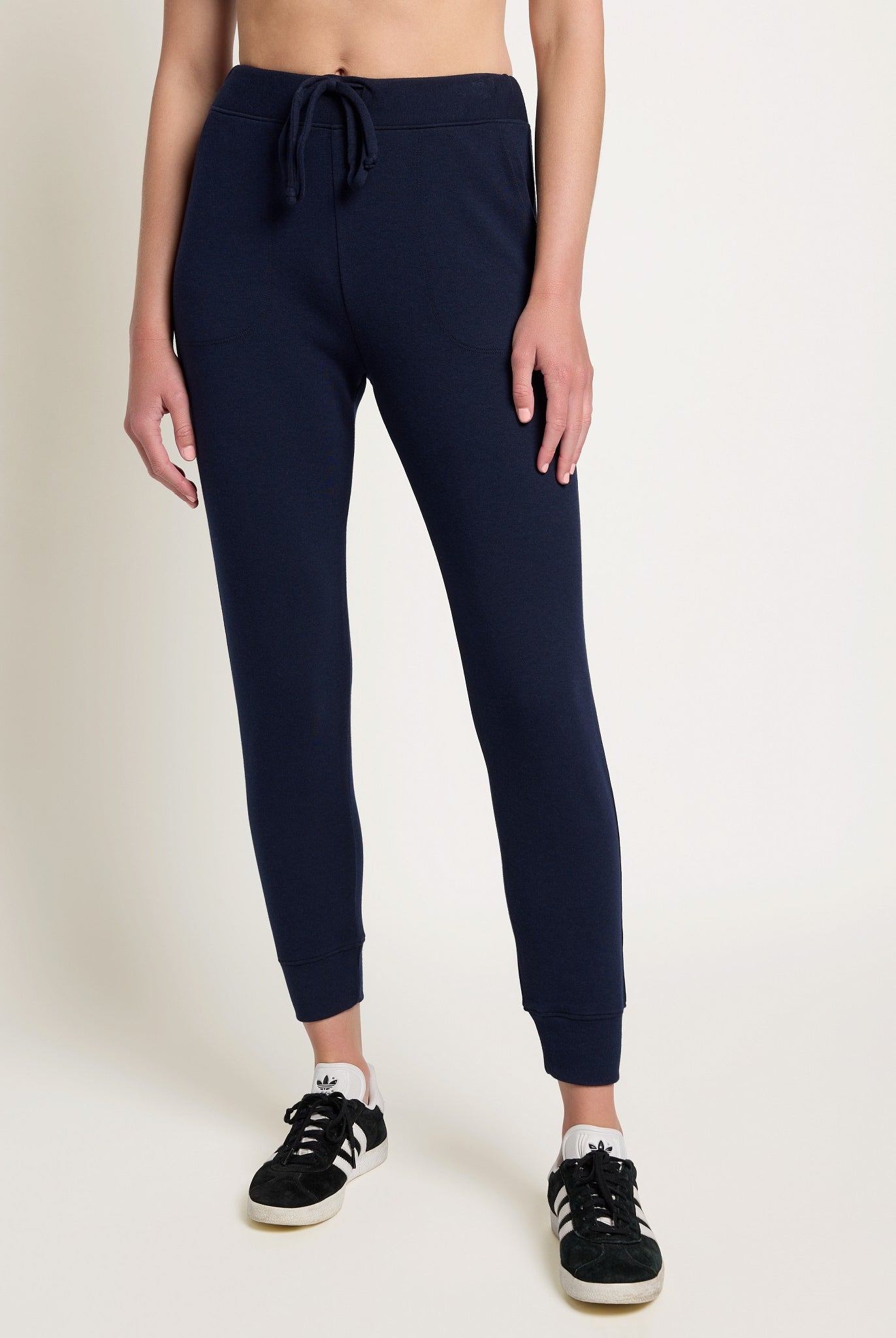 Navy $|& Interval Crescent Joggers - SOF Front