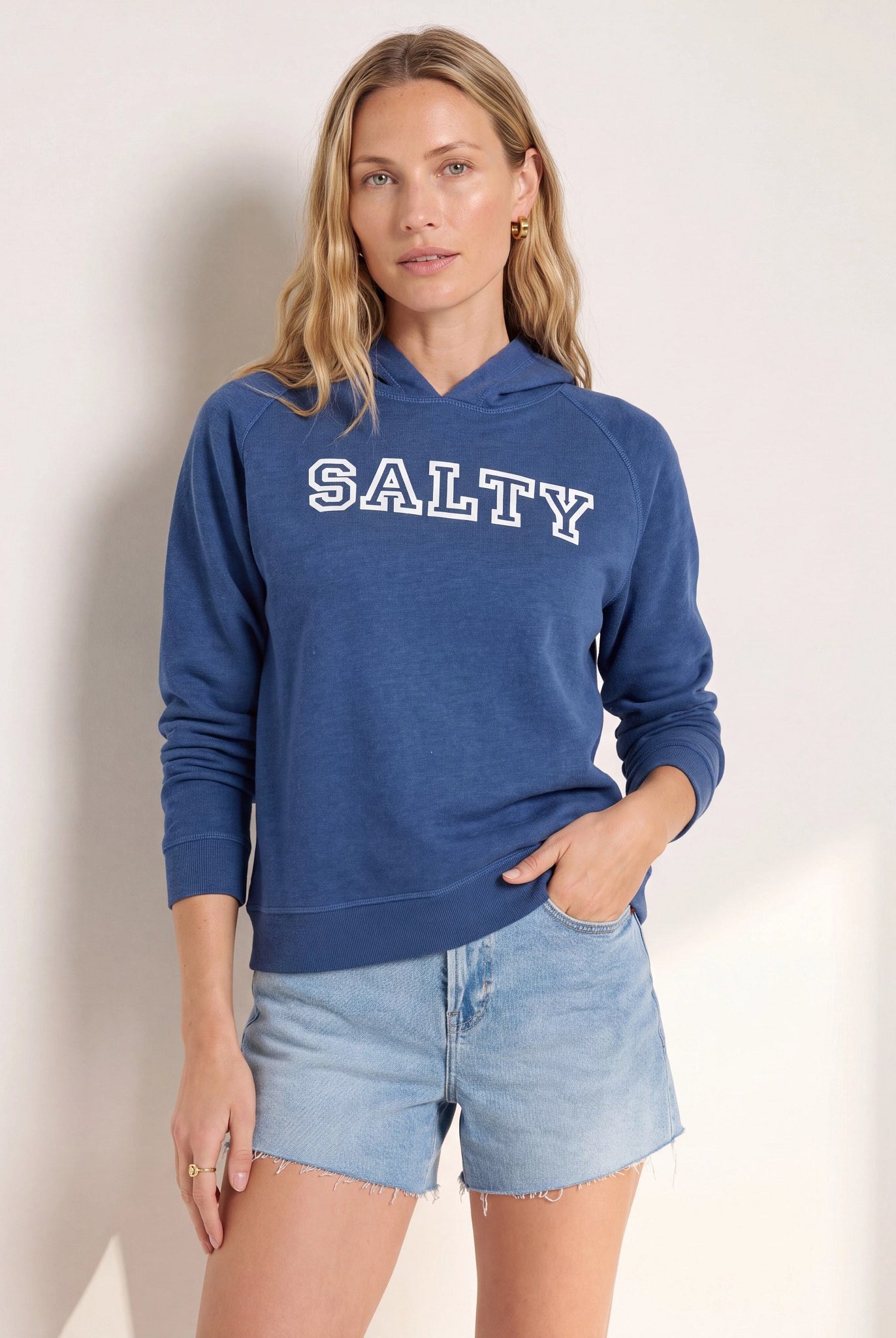 Navy $|& SEAS Salty Graphic Hoodie - SOF Front