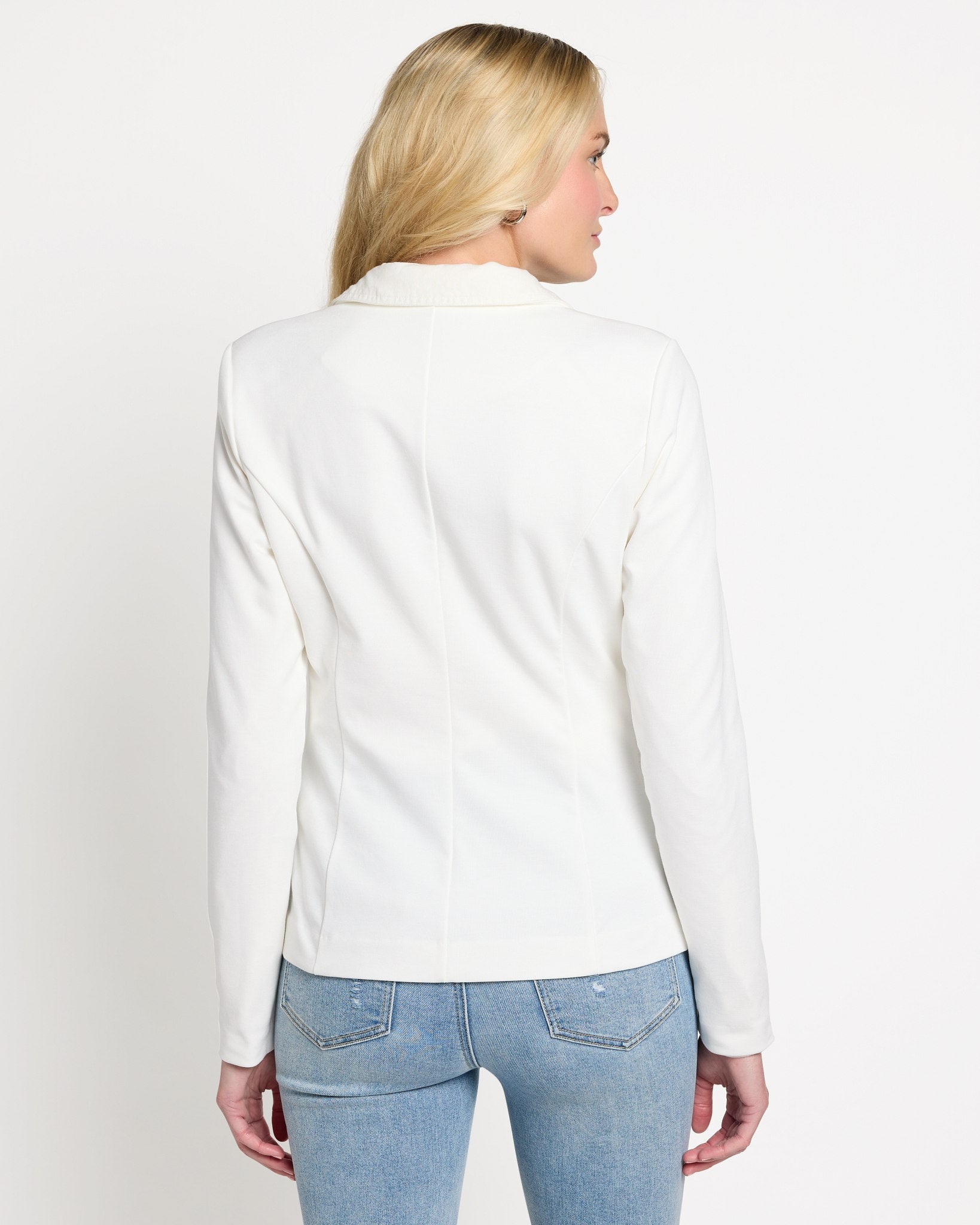 Cloud Dancer $|& ICHI Kate Knit Blazer - SOF Back