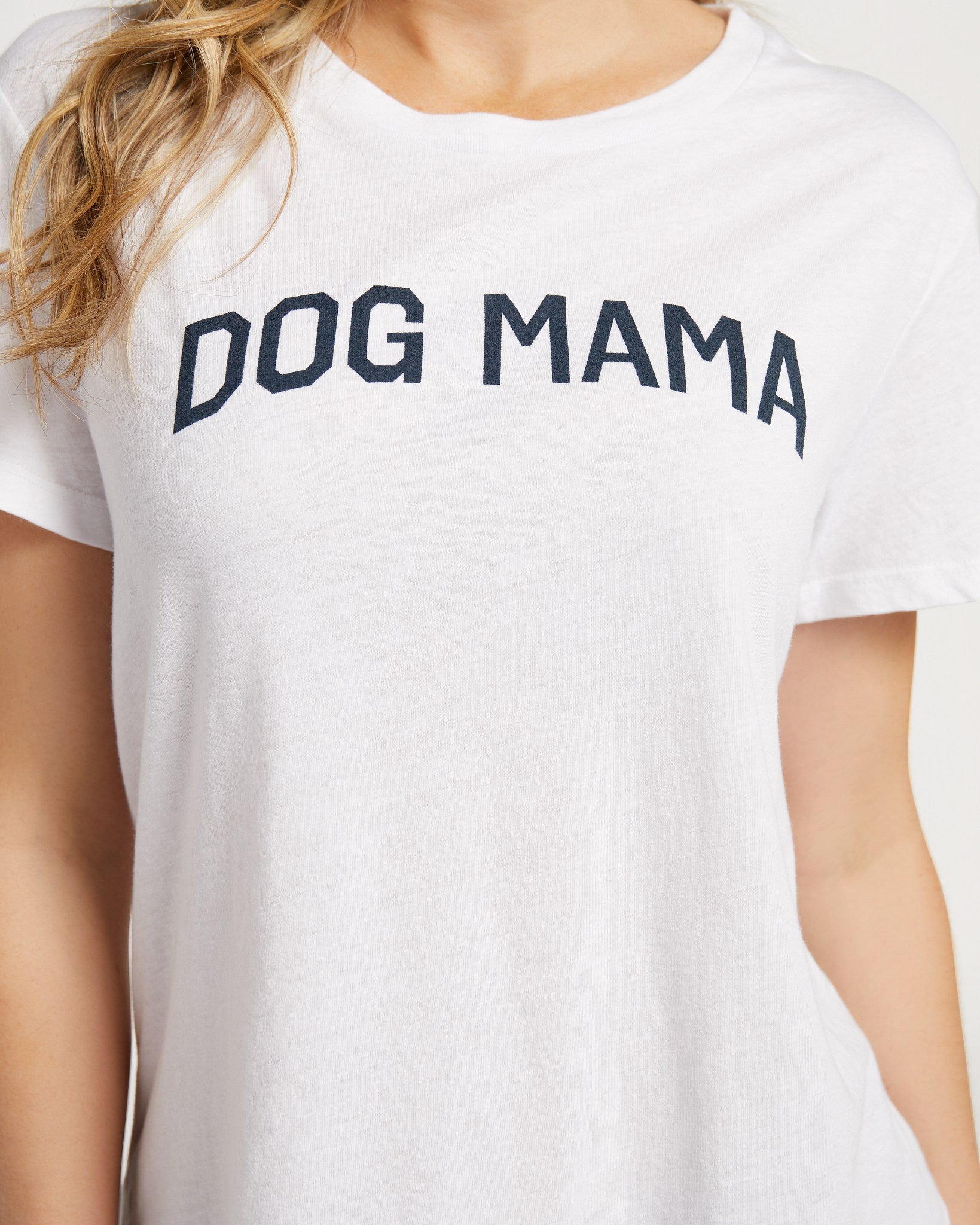 White $|& SEAS Dog Mom Graphic Sleep Tee - SOF Full Front