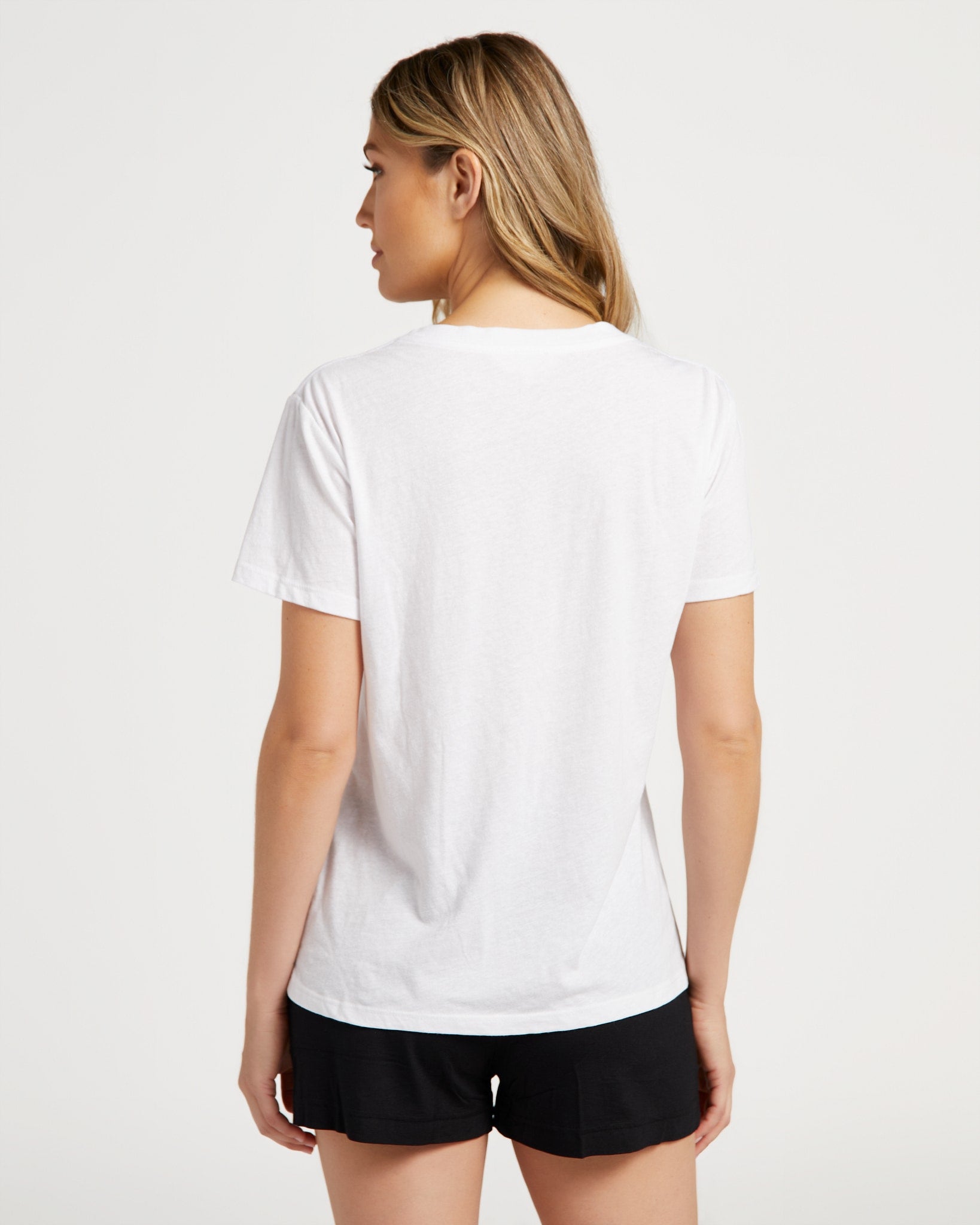 White $|& SEAS Dog Mom Graphic Sleep Tee - SOF Back