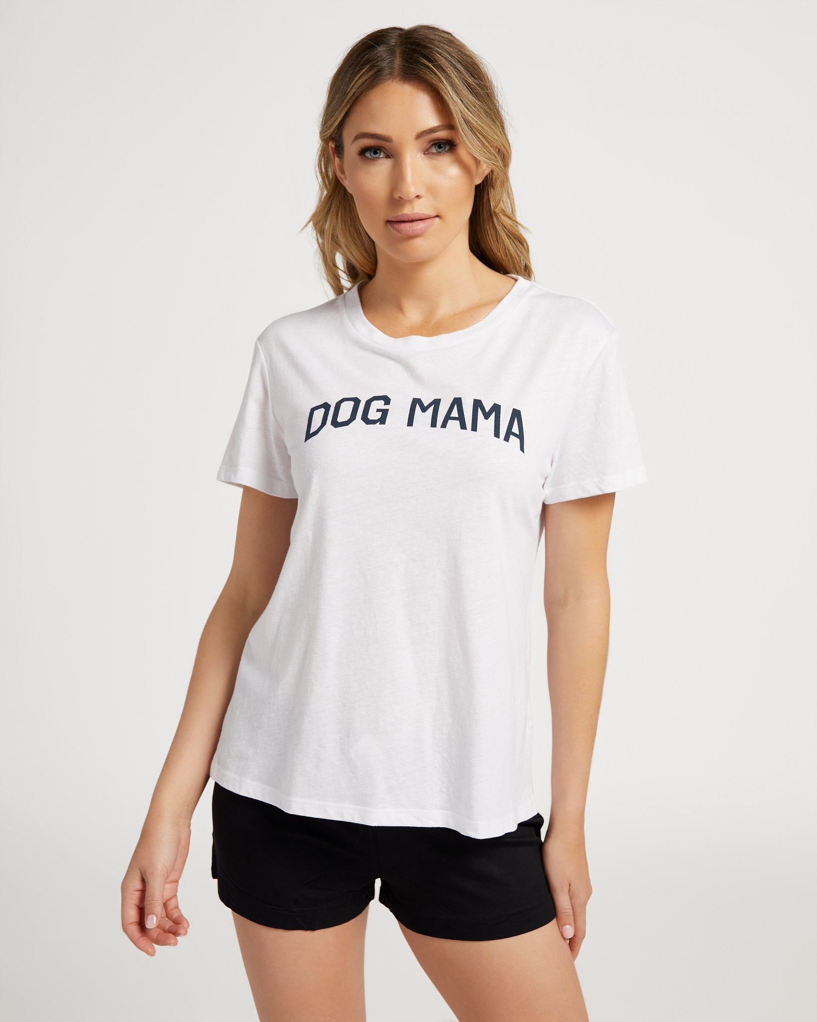 White $|& SEAS Dog Mom Graphic Sleep Tee - SOF Front